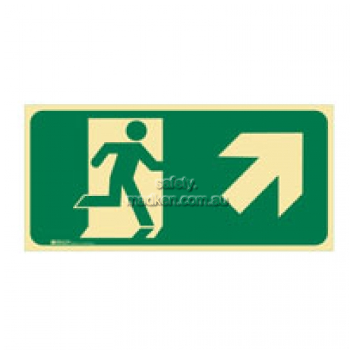 Brady 853724 Running Man Exit Up Right Arrow Sign