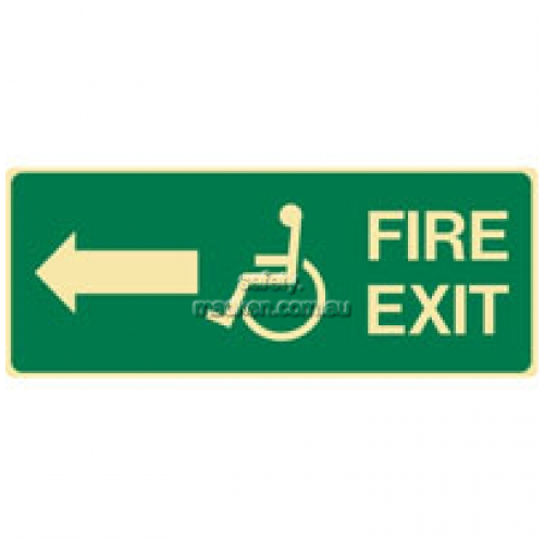 View Fire Exit Sign Accessible DIrection details.