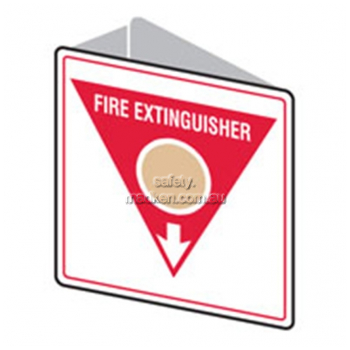 View Brady 835735 Double Sided Fire Extinguisher Arrow Down Sign details.