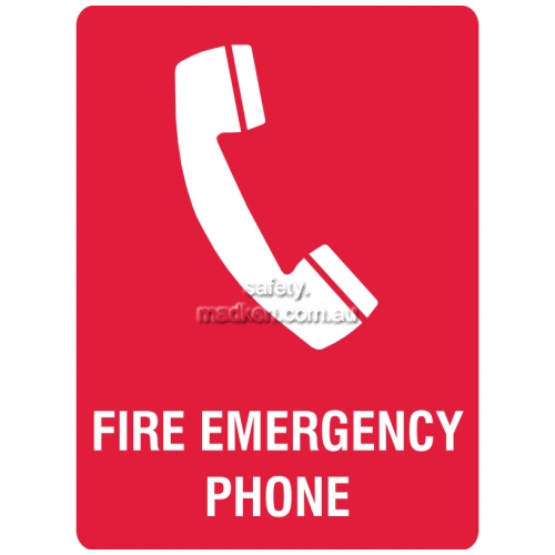 View Fire Emergency Phone Sign details.