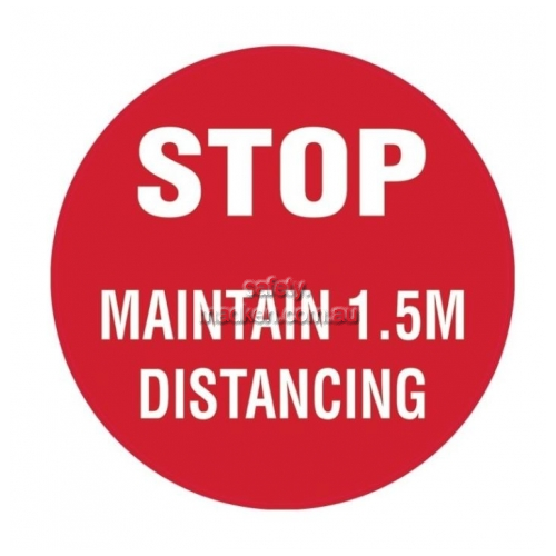 View Stop - Maintain 1.5m Distancing details.