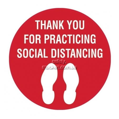 View Thank Your For Practicing Social Distancing with Footprint Picto details.