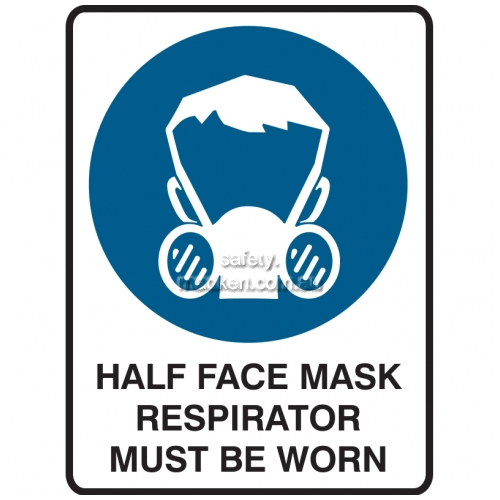 View Half Face Mask Respirator Must Be Worn details.