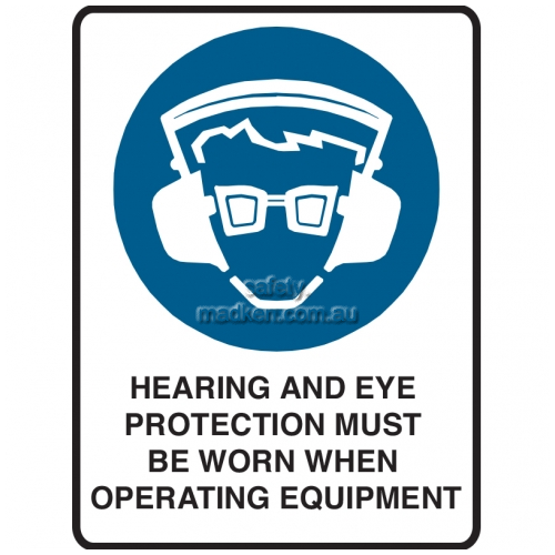 View Hearing and Eye Protection Must Be Worn When Operating Equipment details.