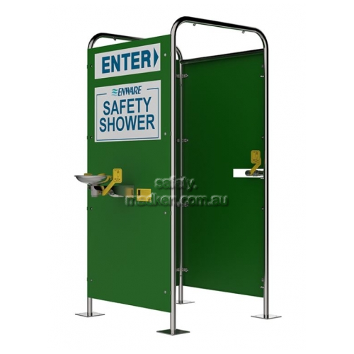 View Shower and Eye Wash, Free Standing, Hand Operated, Multi 16 Spray details.