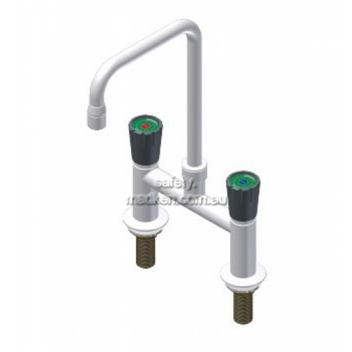View Exposed Hot and Cold Laboratory Mixer Tap with Swivel Goose Neck Nozzle details.