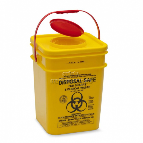 RE15LS Sharps Disposal Container Square 17.5L