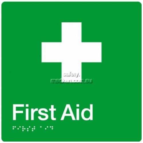 View FA First Aid Sign Braille details.