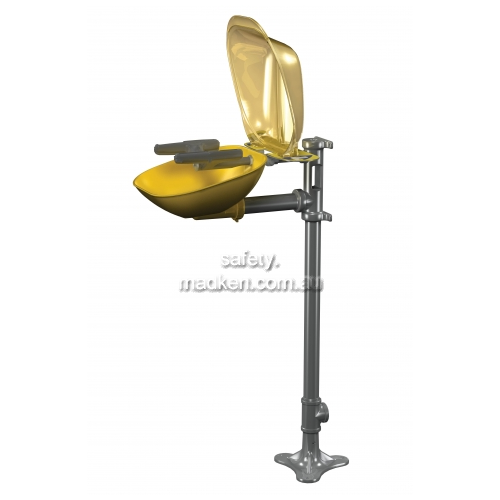 View Eye-Face Wash Plastic Bowl and Dust Cover SS Piping details.