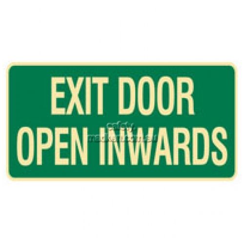 Brady 832747 Exit Door Open Inwards Sign