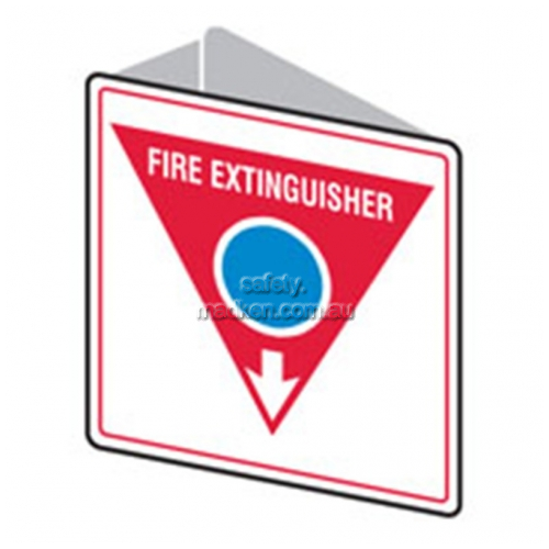 View Bradley 835733 Double Sided Fire Extinguisher Arrow Down Sign details.