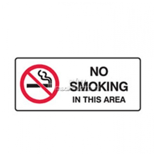 No Smoking in This Area Sign