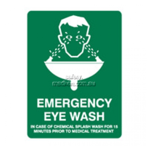 View Emergency Eye Wash Safety Sign details.