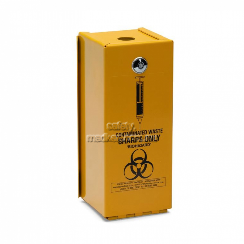 YA1.4L-H Steel Security Safe Sharps Container Hinged 1.4L