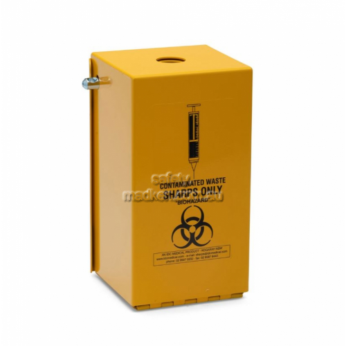 View YA2L-H2mm Steel Security Safe Sharps Disposal Hinged 2L details.